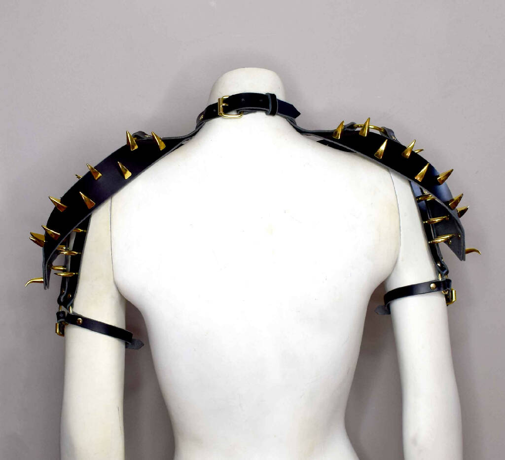 The All Devouring Spiked Leather Shoulder Harness