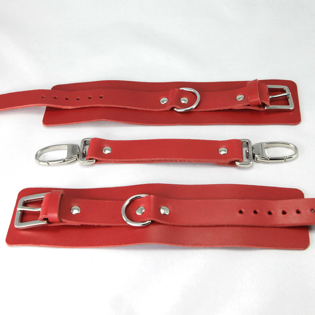 Leather Cuffs Red
