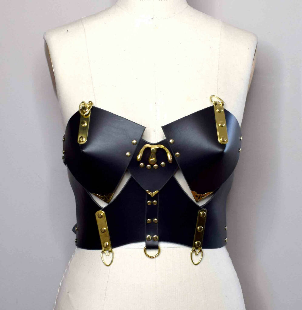 Mantis Leather Bustier Harness
