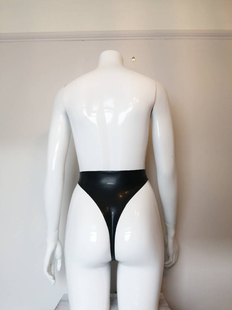 Latex High-waist Thong Back Knickers, Custom Made