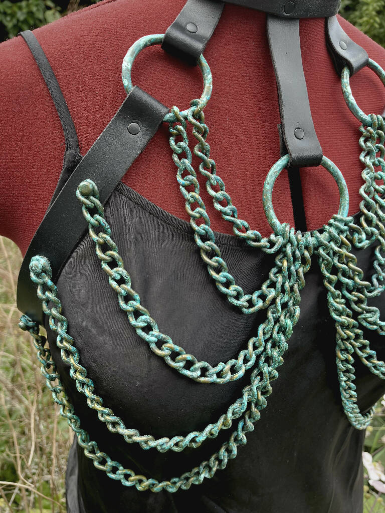 Verdigris Rib-cage chain harness – Charmskool Shop