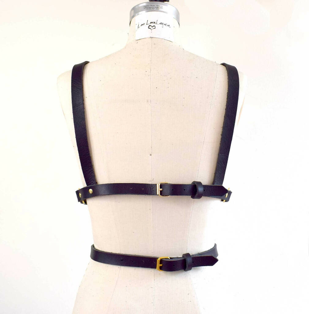 God Killer Black Leather Body Harness