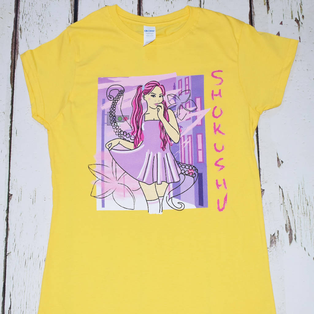 Tokyo Girl Kawaii fitted T-shirt Yellow *SALE*