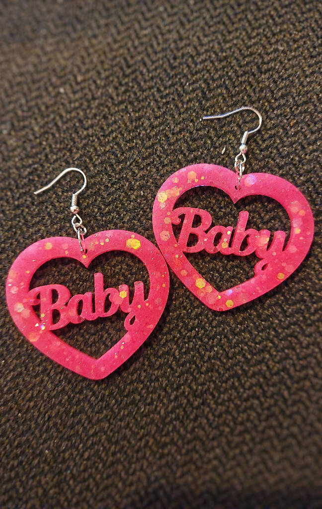 Baby Heart Cut Out Earrings