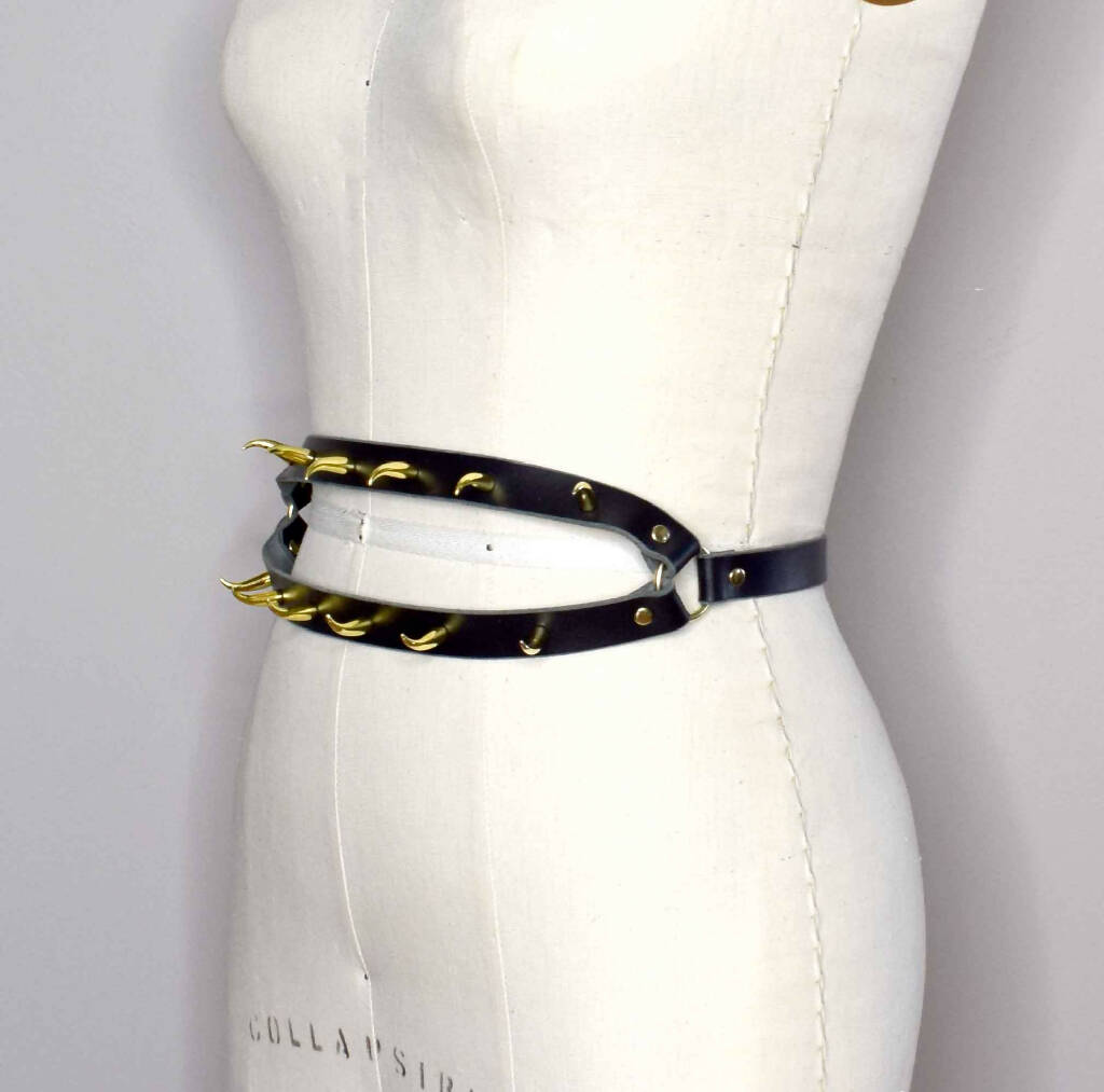 The All Devouring Spiked Leather Waist Belt