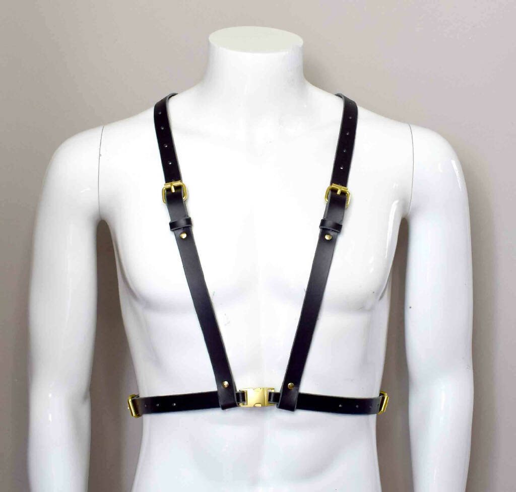 Jay Men's Simple Leather Chest Harness