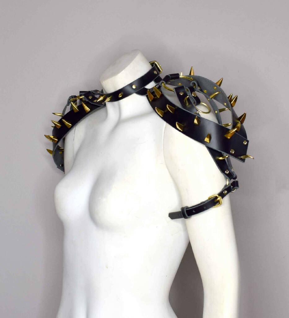 The All Devouring Spiked Leather Shoulder Harness