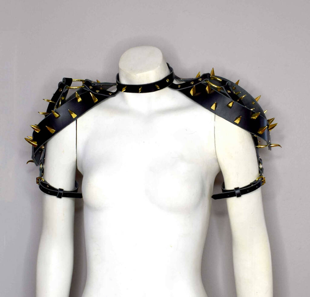 The All Devouring Spiked Leather Shoulder Harness