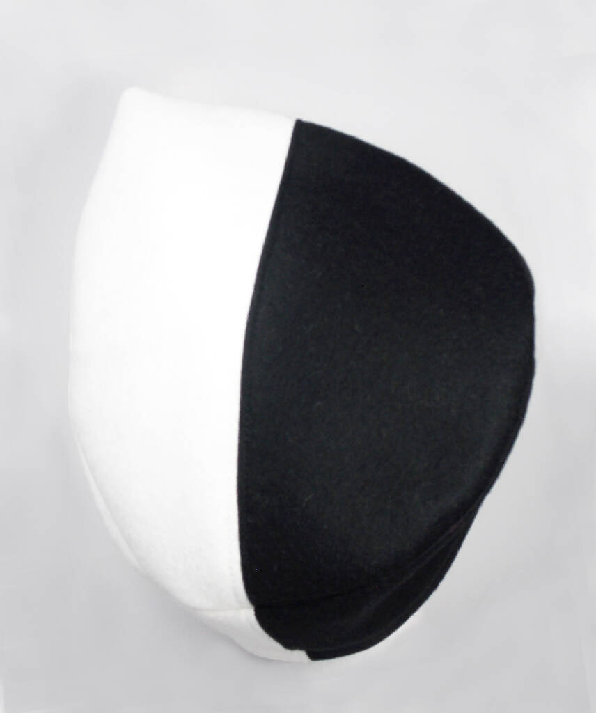 Black and White pointed felt hat, 80s style