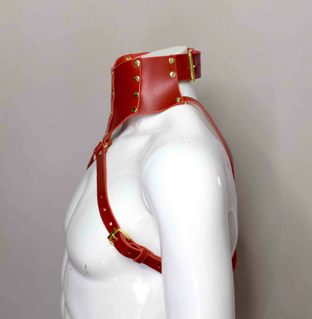 Stigma Men's Leather Posture Collar Harness