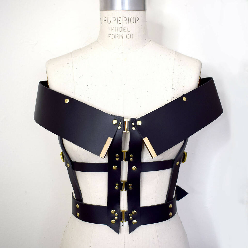 Hubris Off the Shoulder Leather Harness