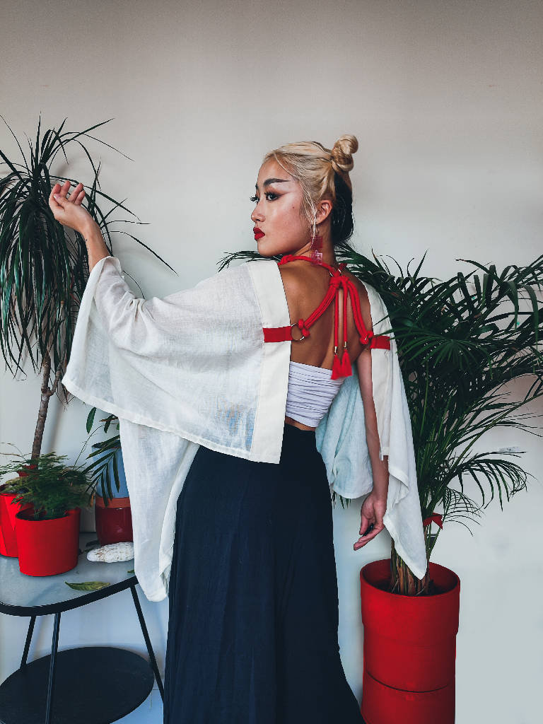 Asian Inspired Shibari Harness Robe Jacket Kimono