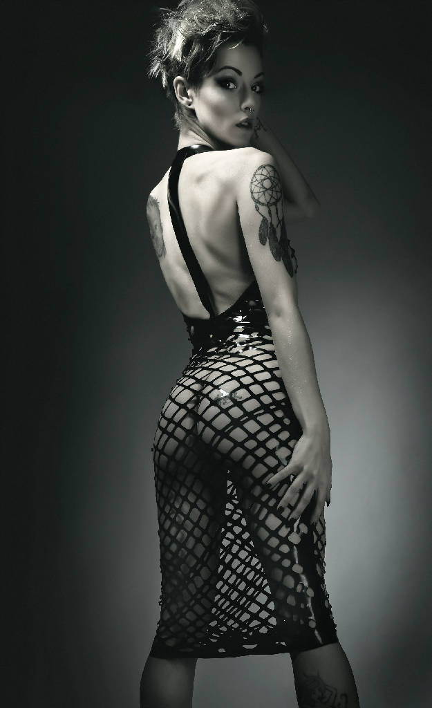 Mesh Latex Valerie Dress