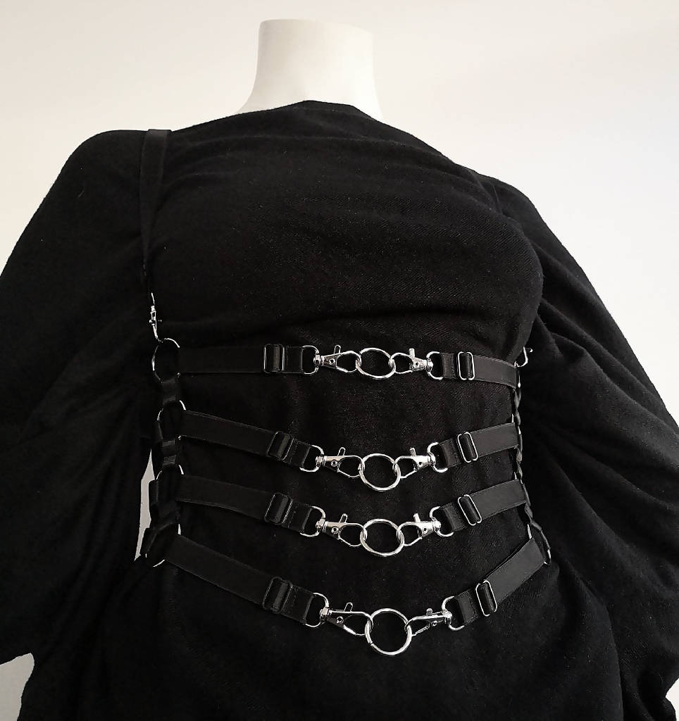 Multi-Clasp Cage Harness Bodice