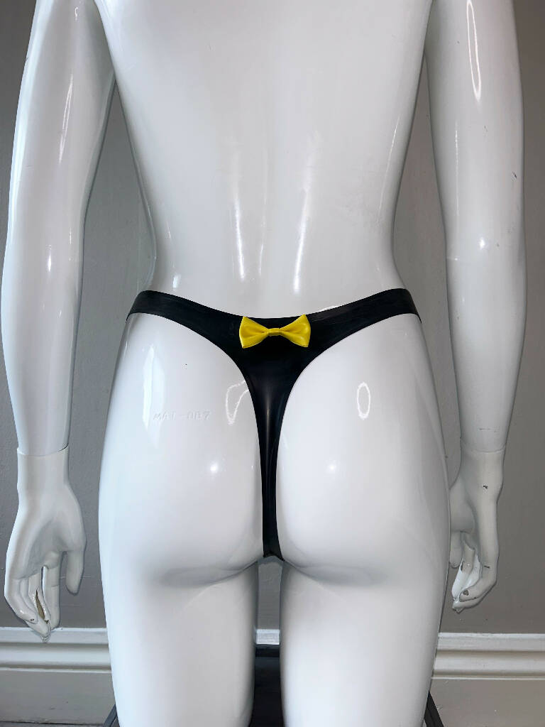 Latex Thong with Rear Bow | Custom Made.