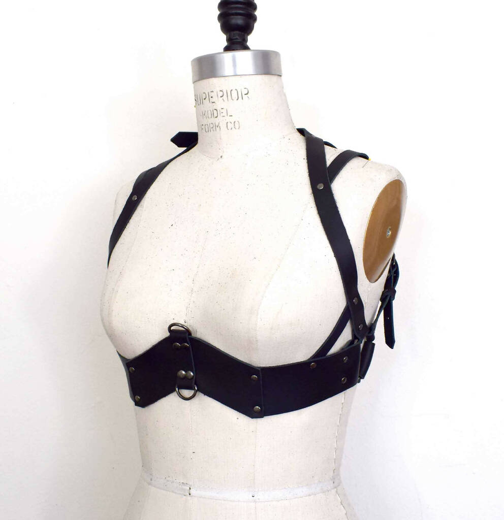 Ostara in Winter Under Bust Leather Bra