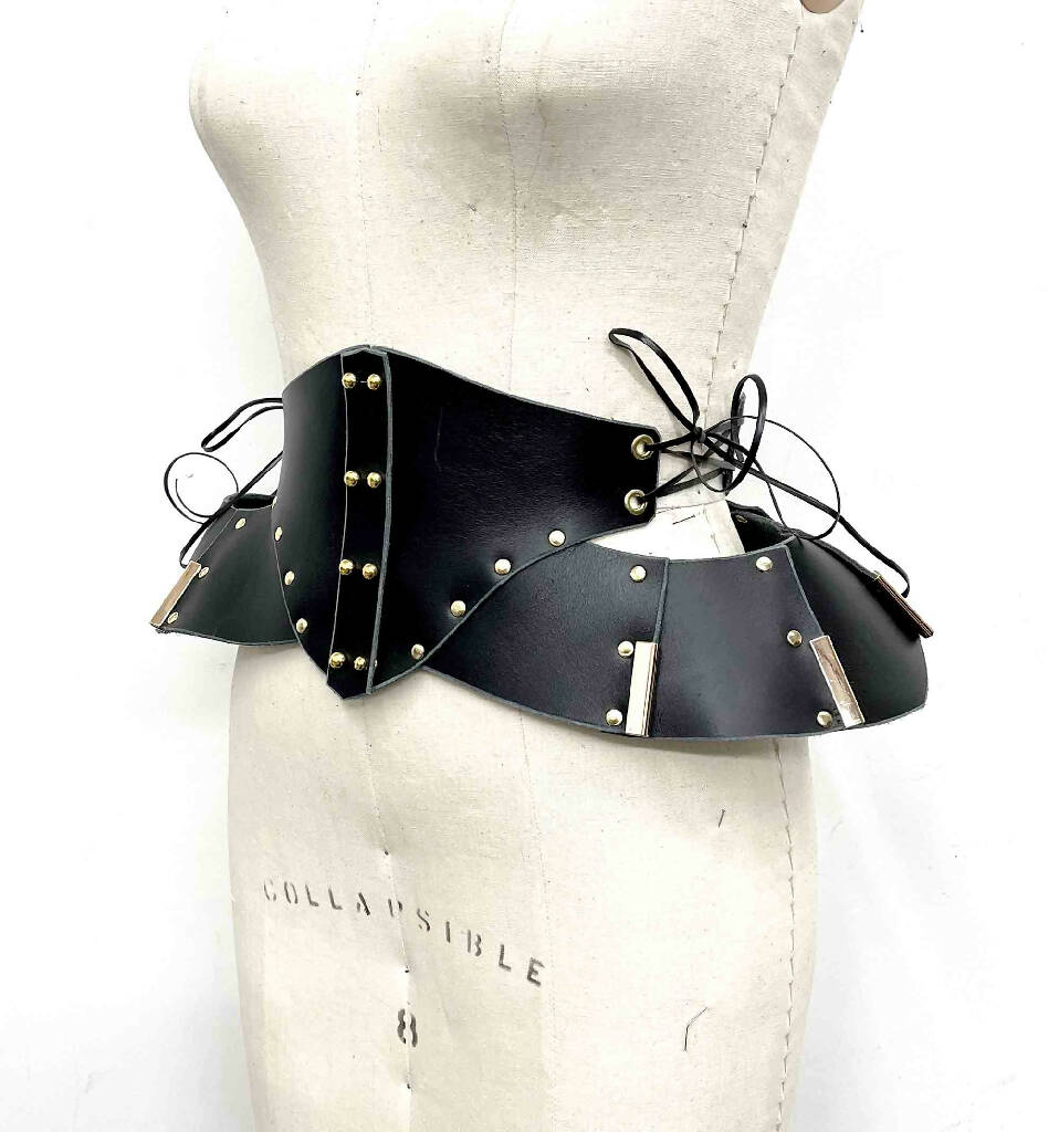 Morgana Leather Pannier Waist Cincher Belt