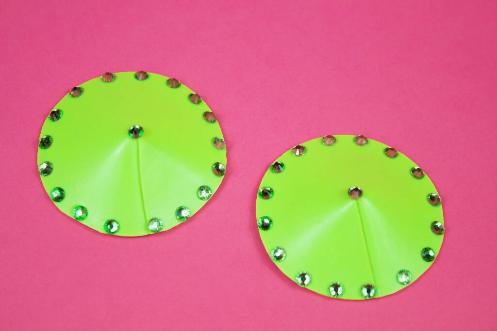 ROUND LATEX NIPPLE PASTIES ( PICK YOUR COLOUR )