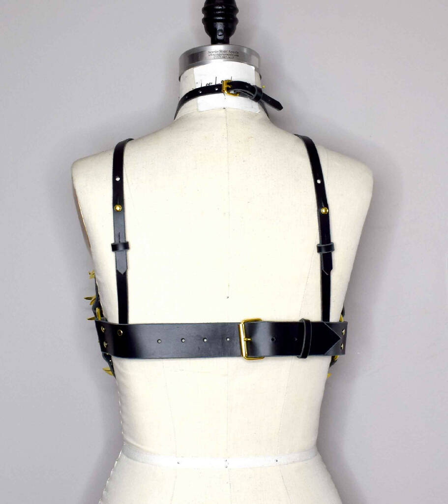 The All Devouring Spiked Leather Torso Harness