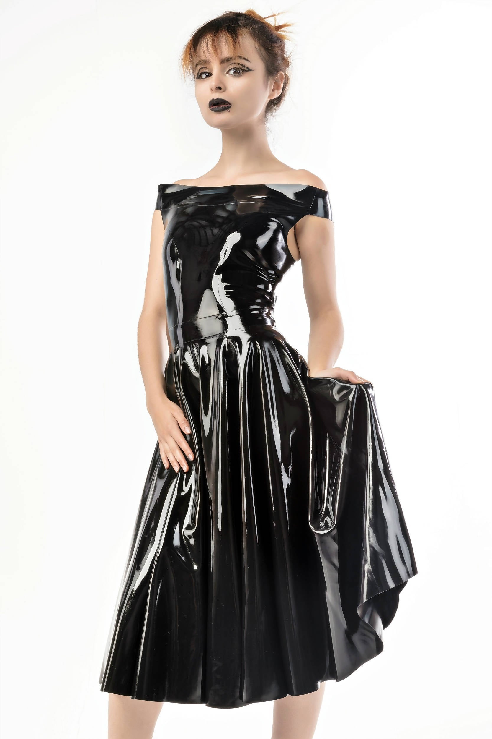 Amentium Back to Basics Bardot Dress Front 2