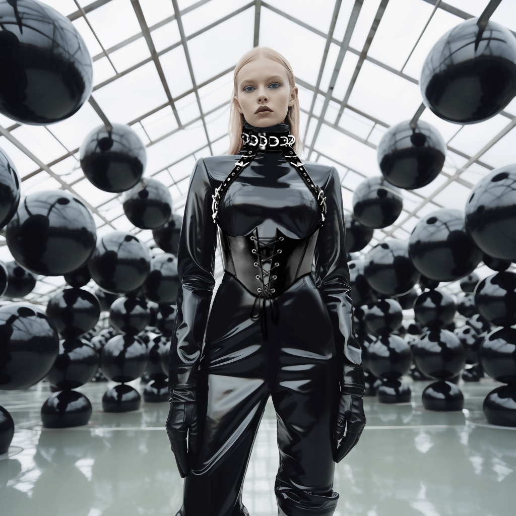 Black Leather Gilda Corset