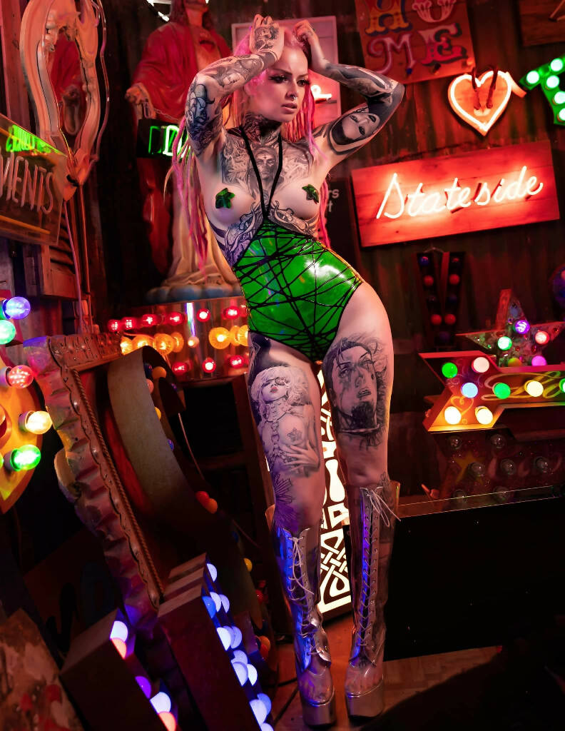 Latex Half Bodysuit Crossfade