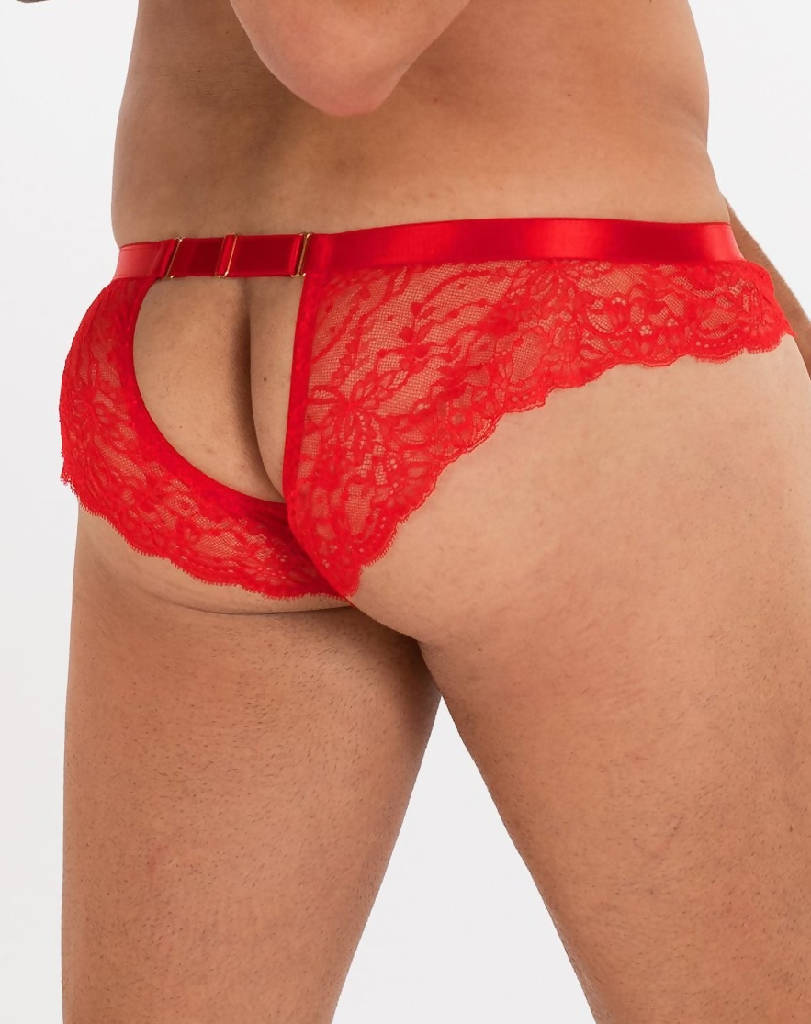 Red French Lace Knickers (Quentin)