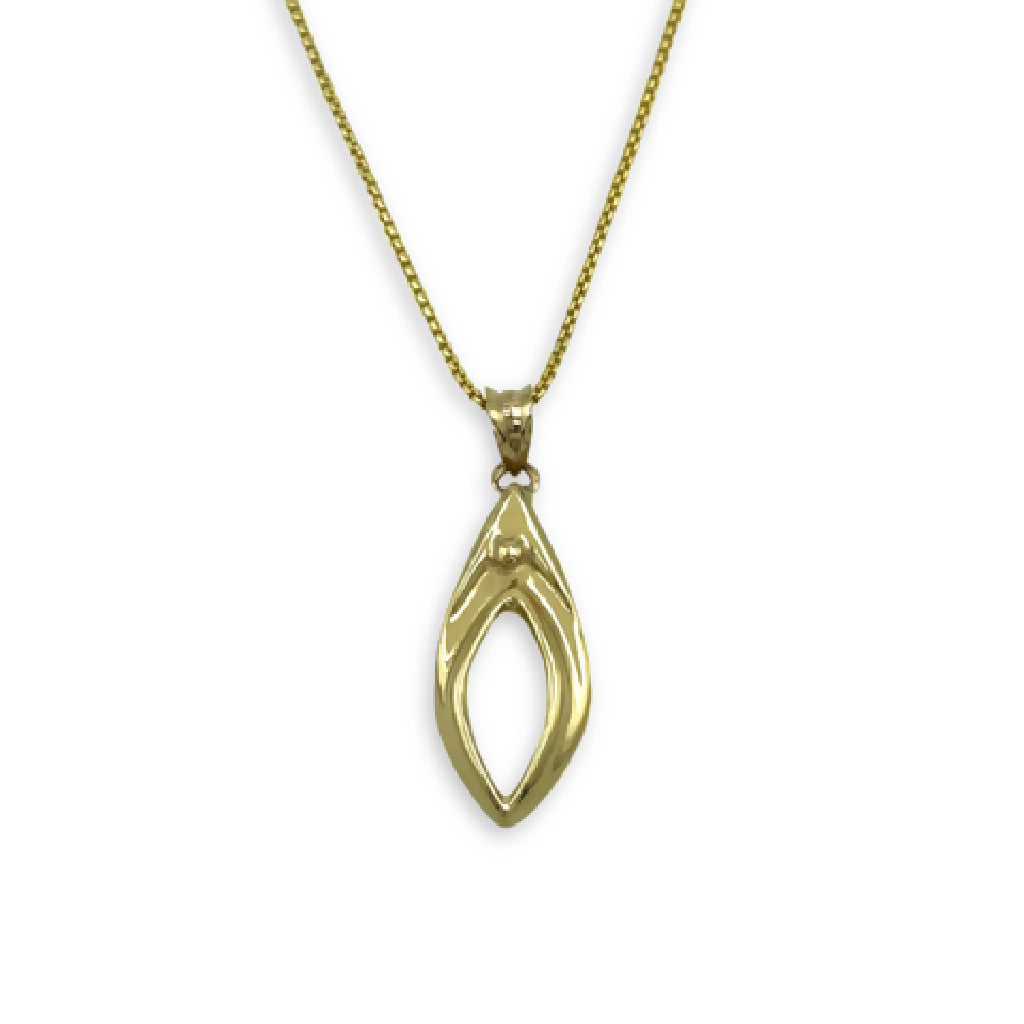The V Necklace 14kt Gold with Gold Chain