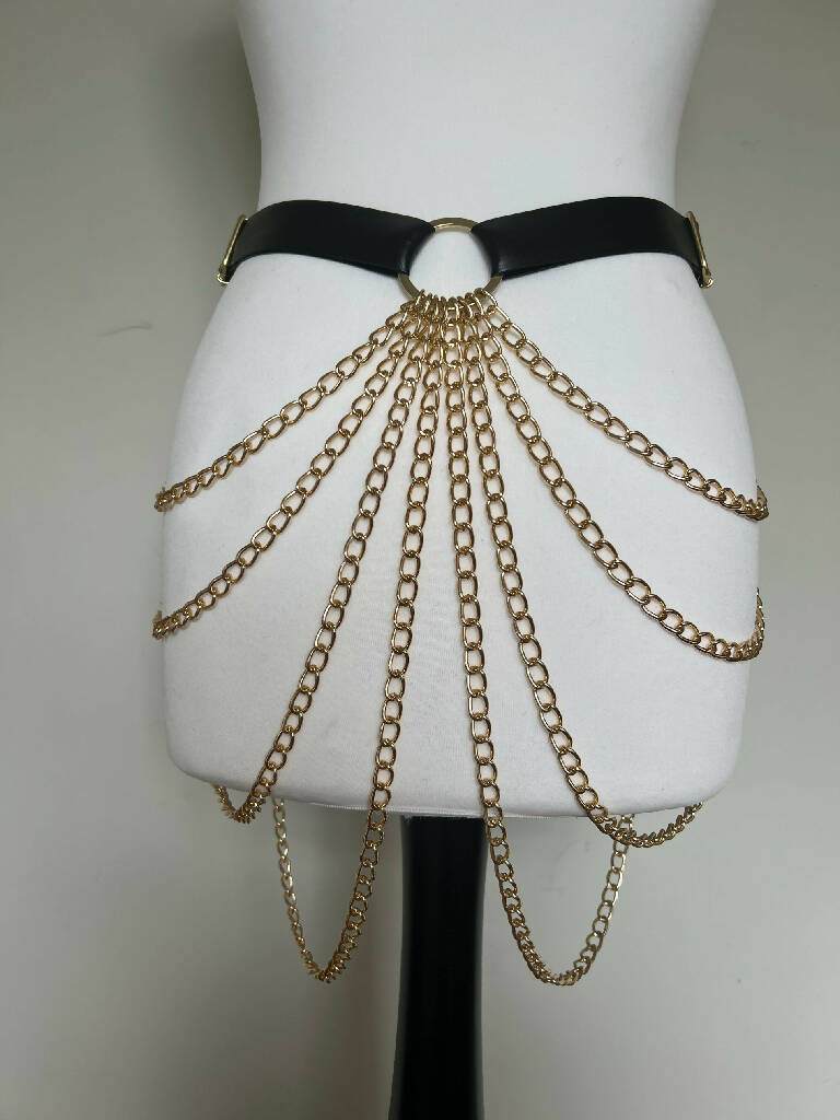 Rowena vegan leather chain belt