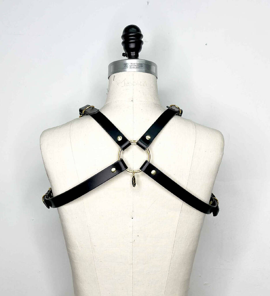Seraphim Simple Leather Chest Bulldog Harness