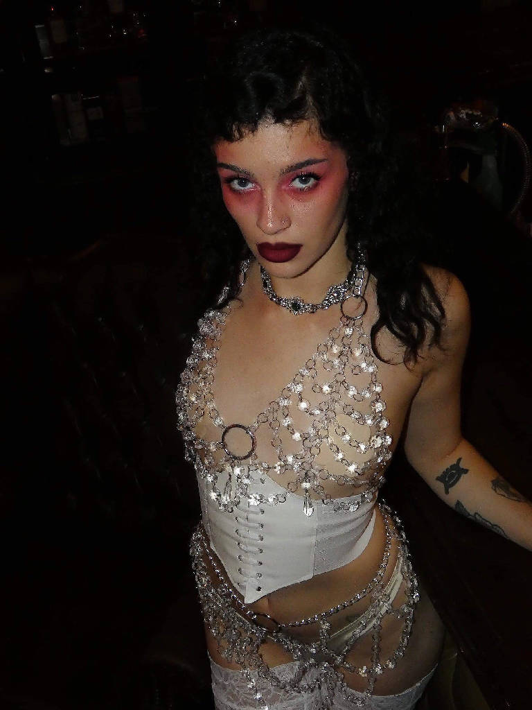 Crystal Chain Harness and Belt Set