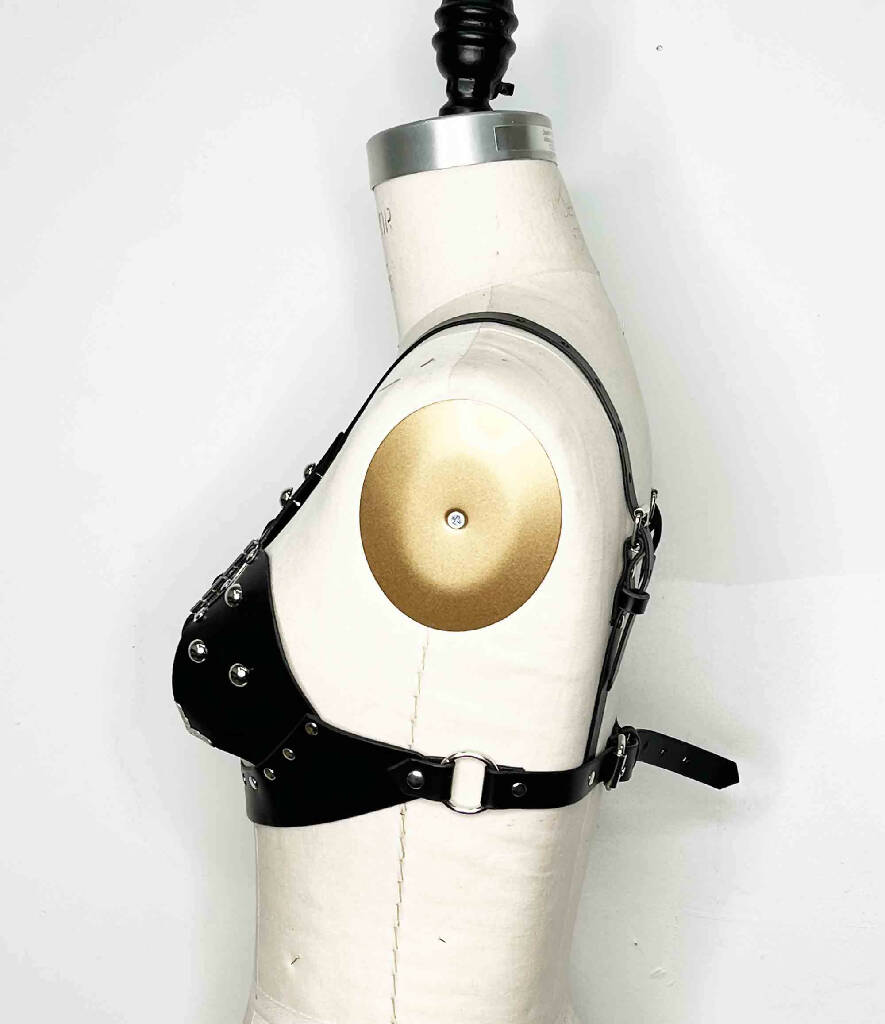 Sierra Hinged Open Cup Leather Bra