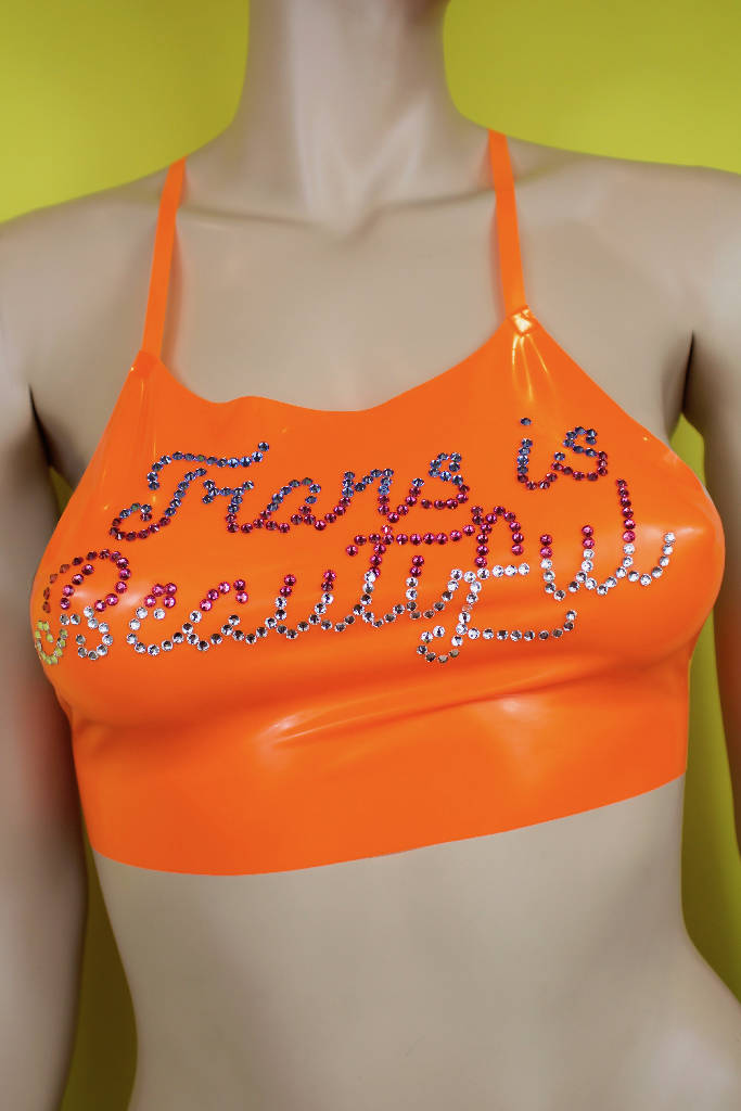 Trans is Beautiful Latex Top (Pick Your Colour)