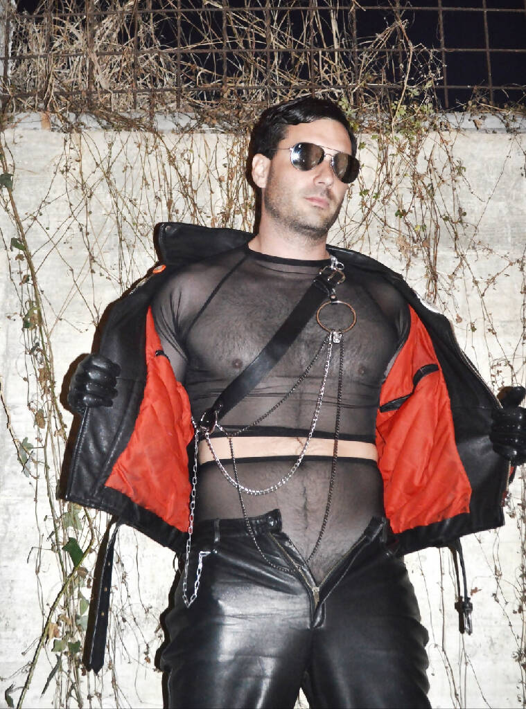 The masc RAGALAN sheer mesh crop top