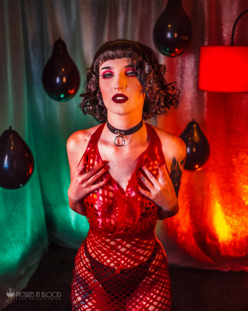 Mesh Latex Valerie Dress