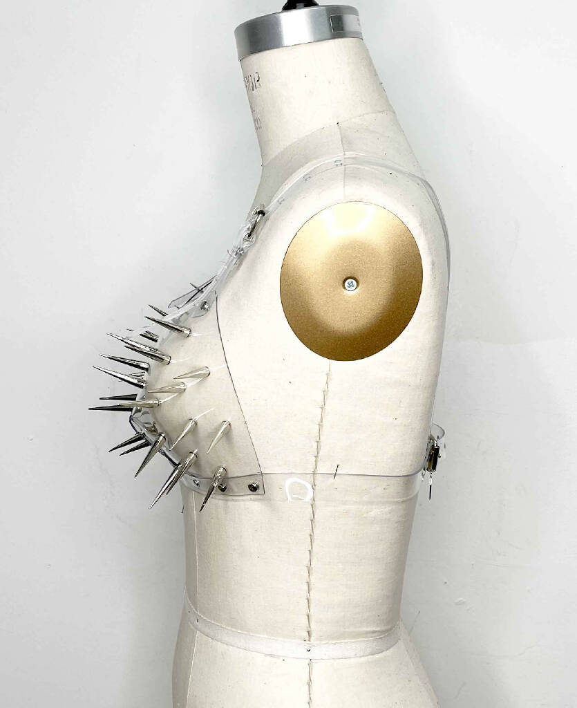 Andromeda Spiked Clear PVC Bra