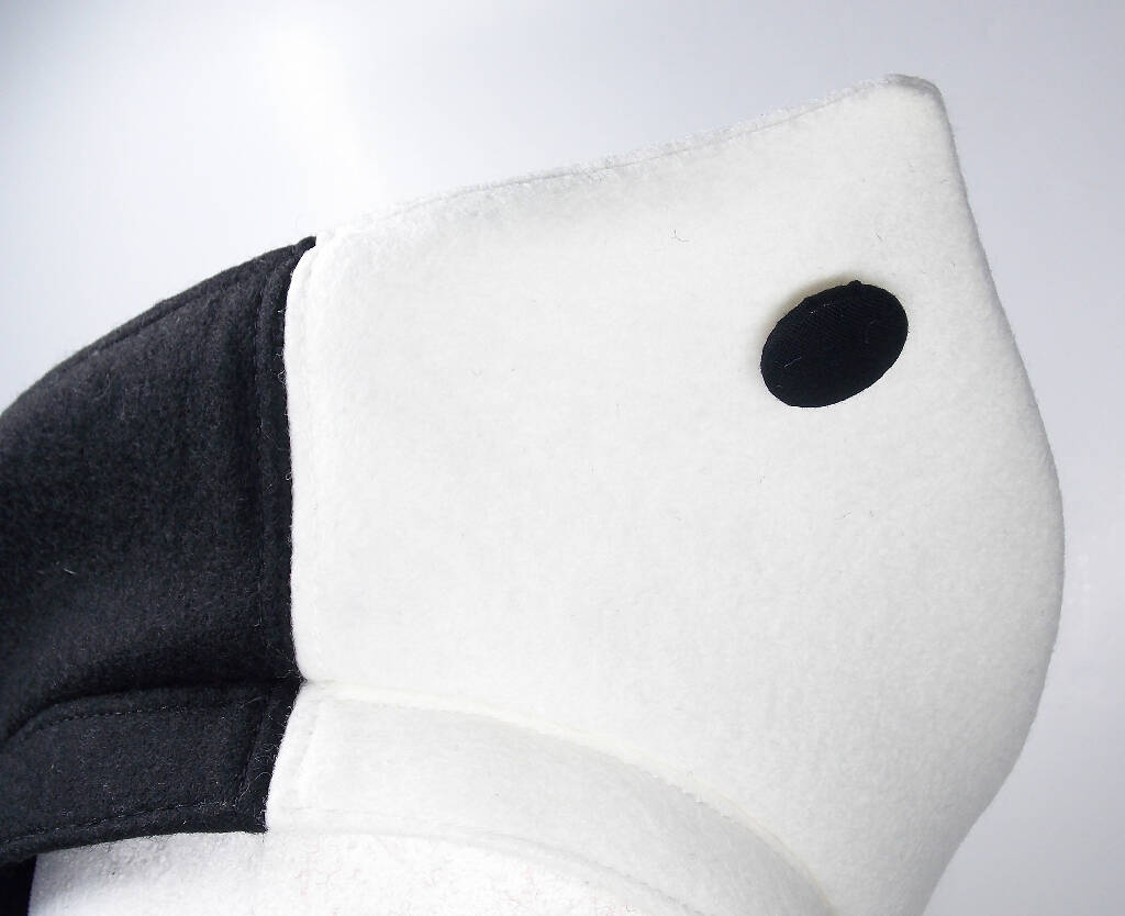 Black and White pointed felt hat, 80s style