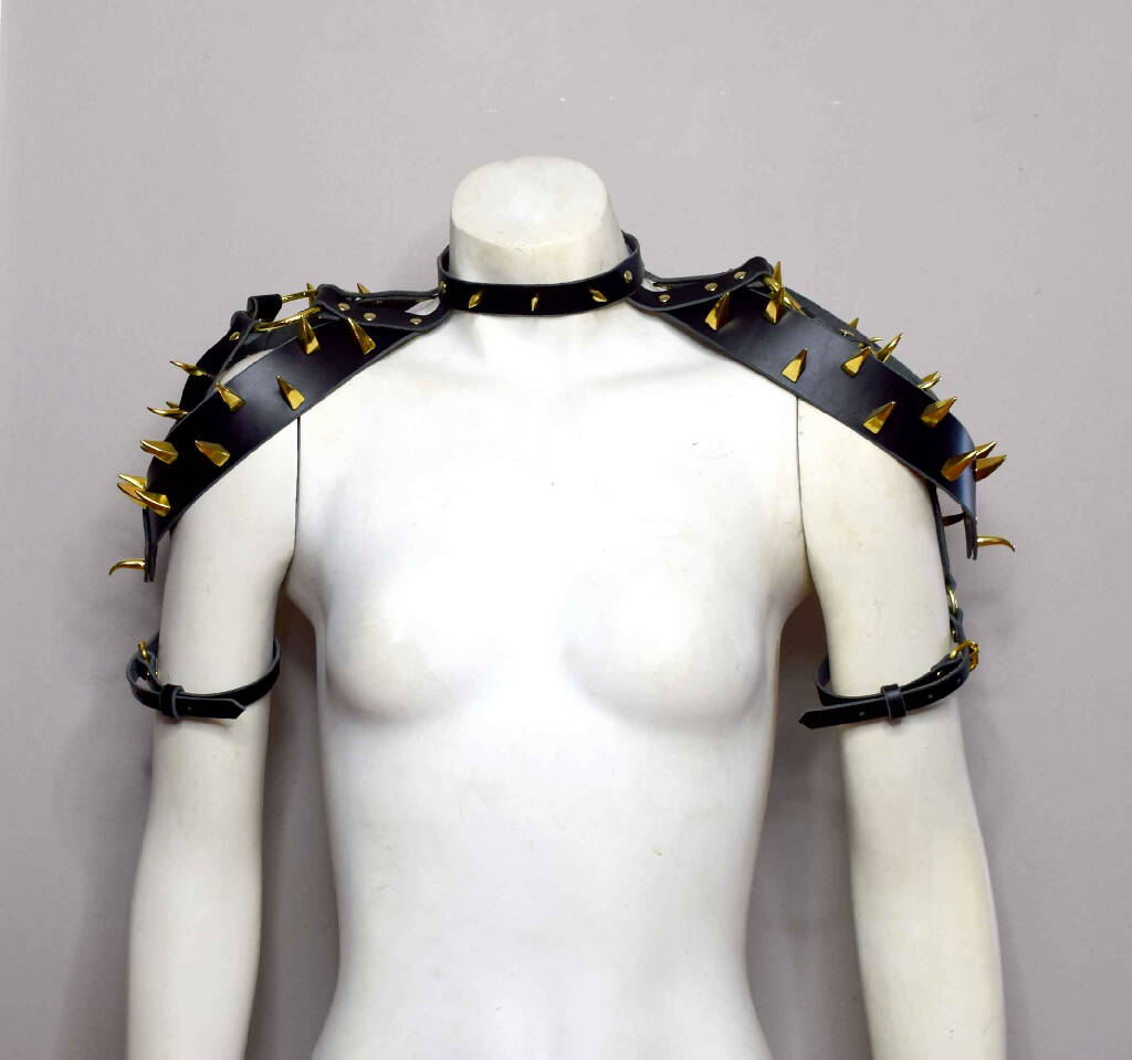 The All Devouring Spiked Leather Shoulder Harness