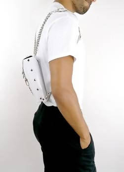 TONKA Square Backpack Bag PVC White