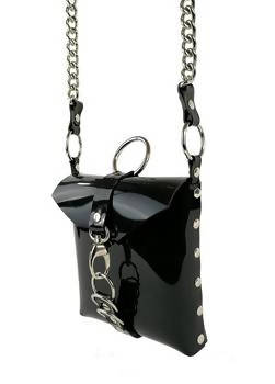 BARBARA Purse in Black PVC