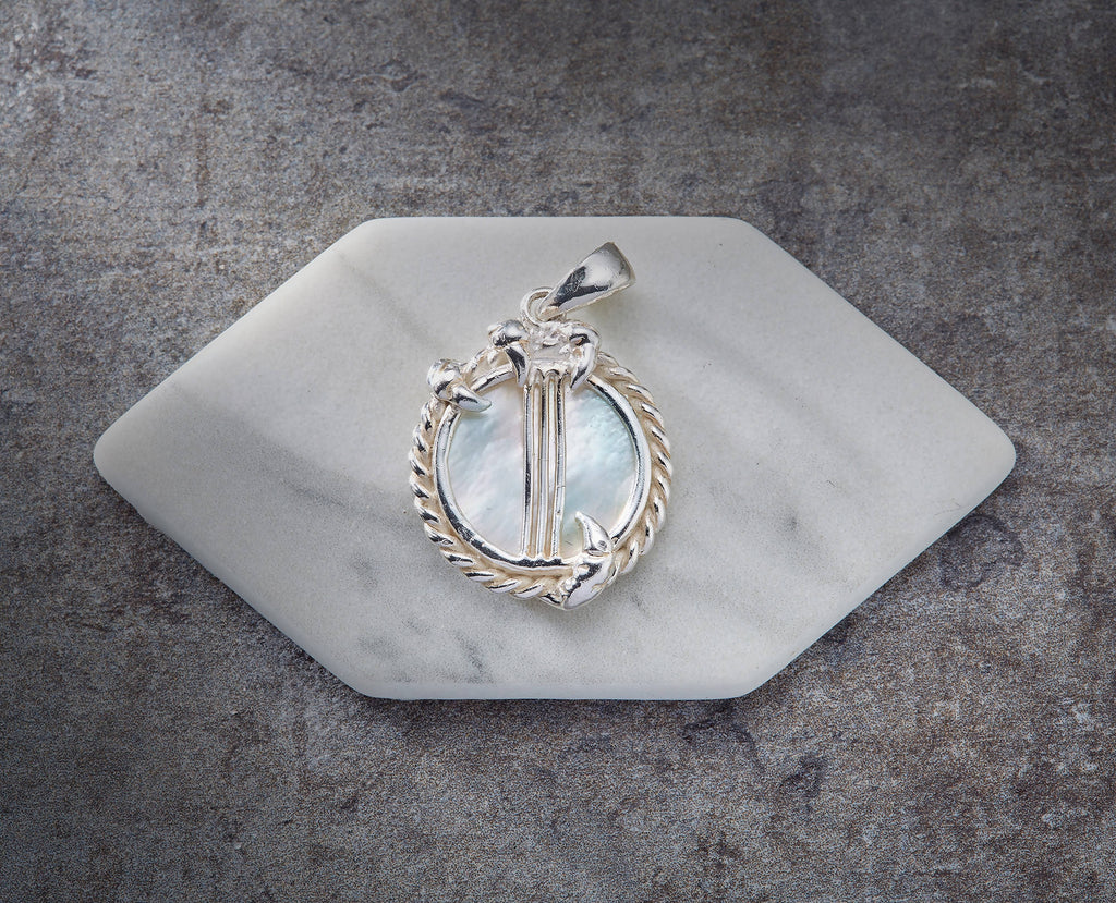 Keida Pendant- Silver and Mother of Pearl