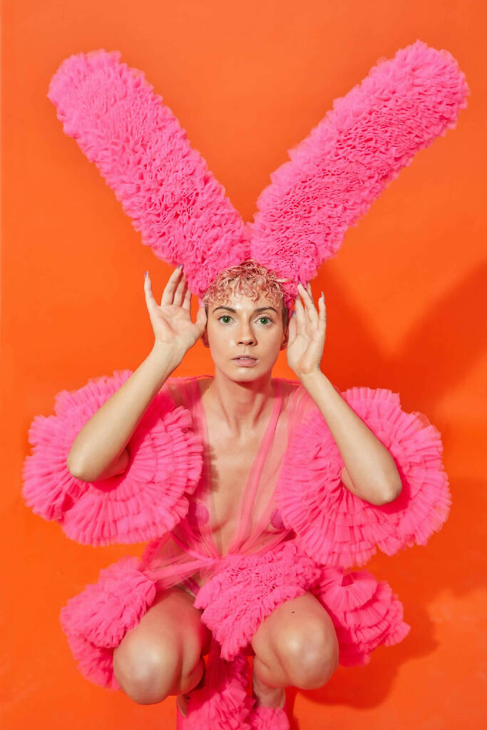 TULLE BUNNY EARS HEADPIECE ( PICK YOUR COLOUR )