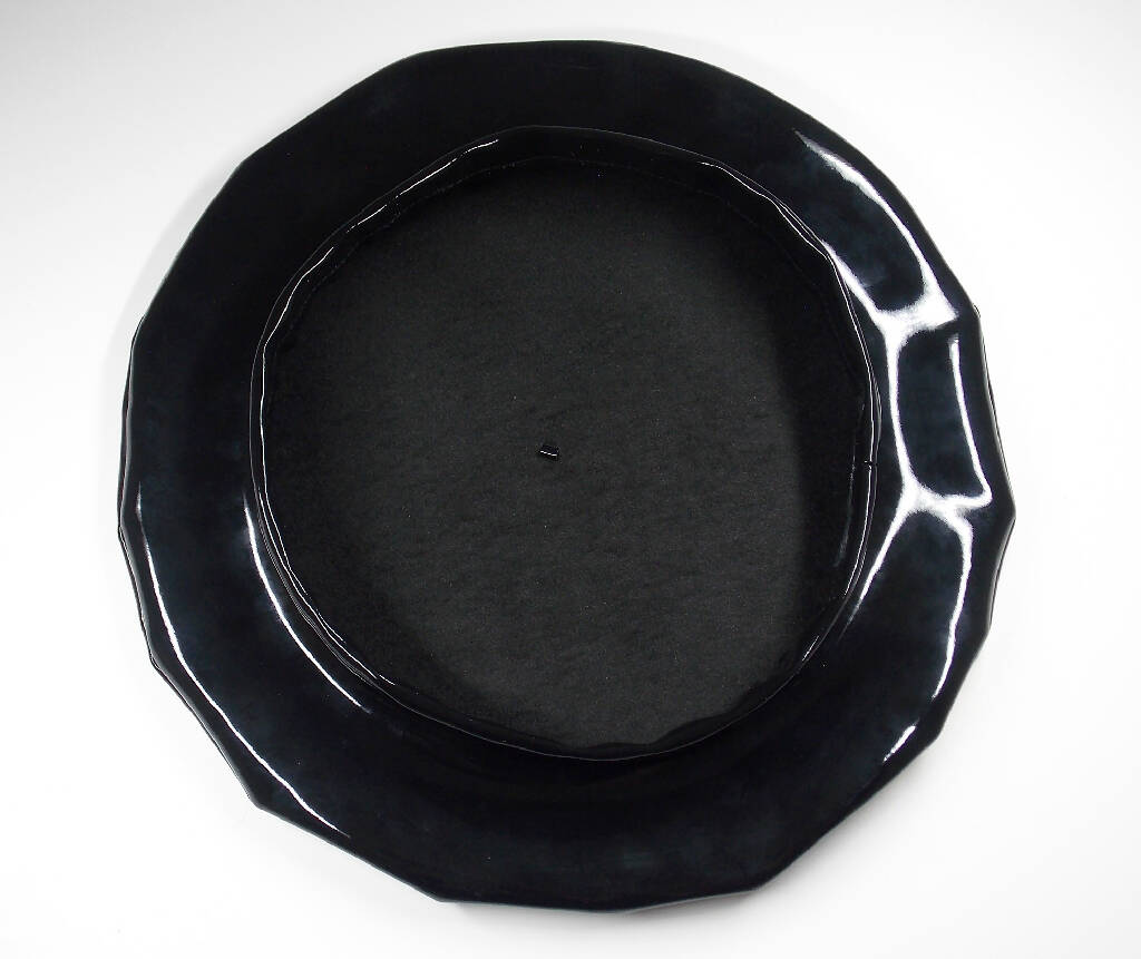 Black glossy pvc vinyl beret