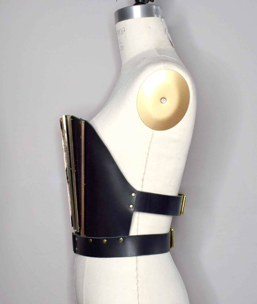 Morgana Leather Stay Bodice Top