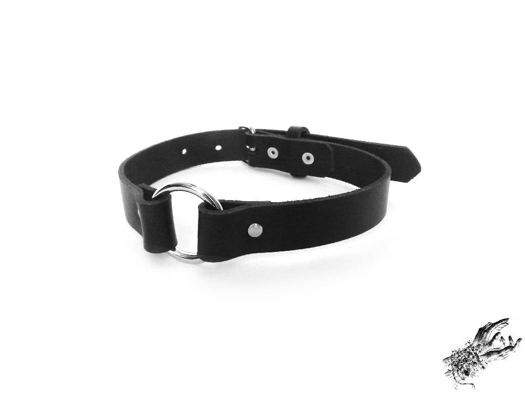 Leather O Ring Collar - Leather O Ring Choker