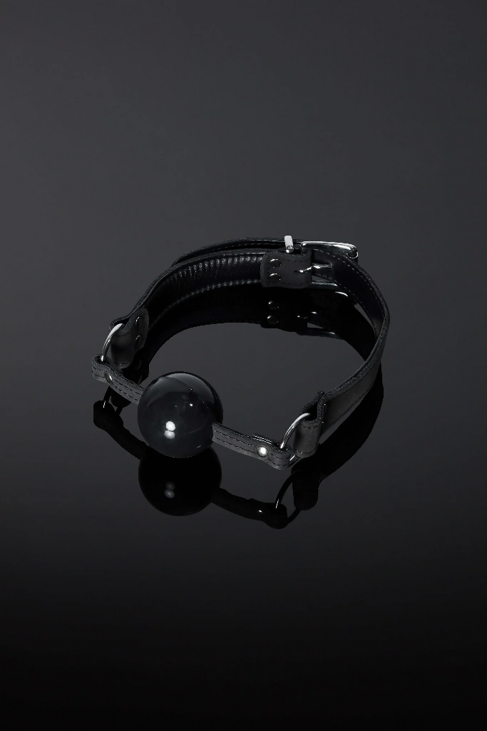 The Sphaera Leather and Silicone Ball Gag