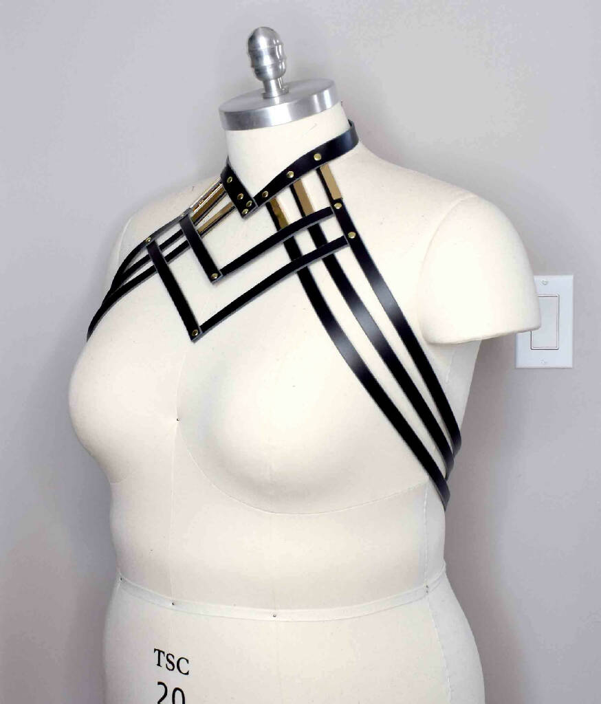 Diedre Draped Strappy Leather Body Harness