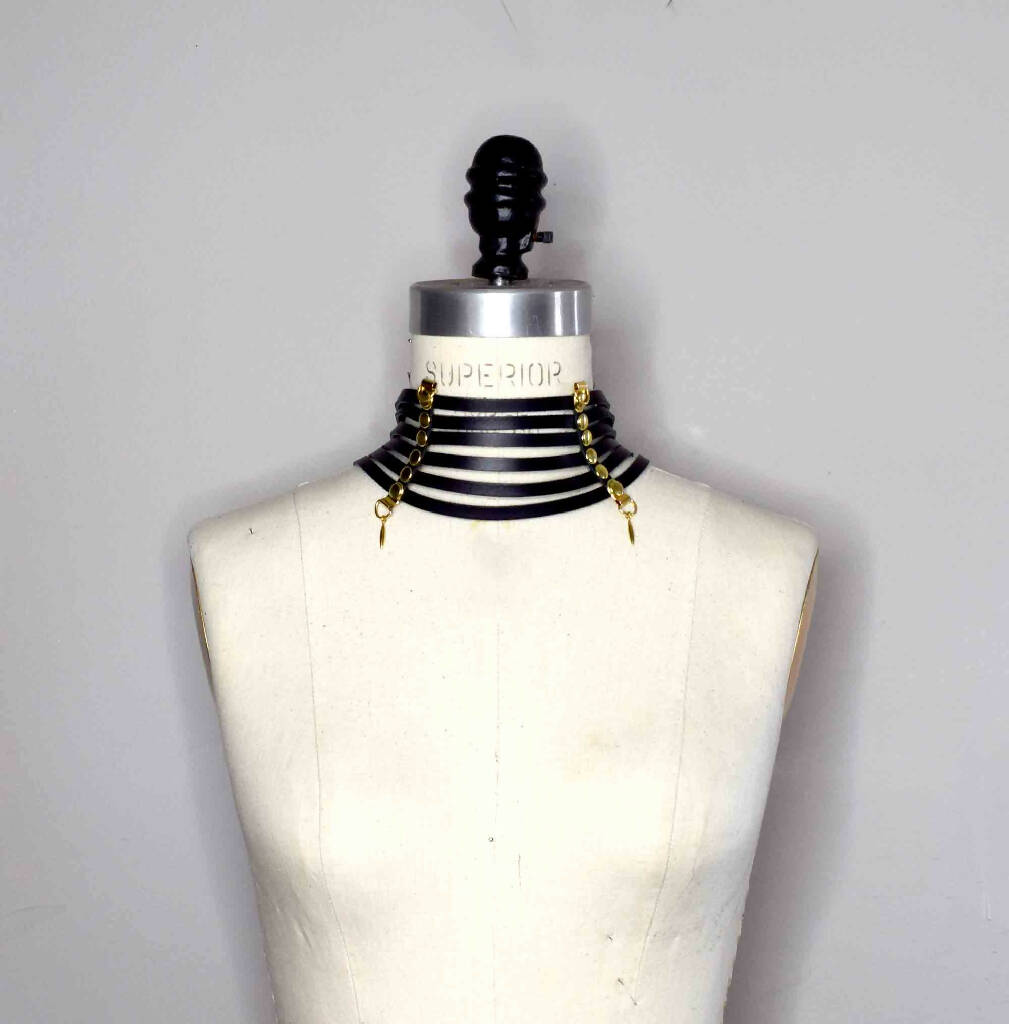 Odile Leather Collar Scarf