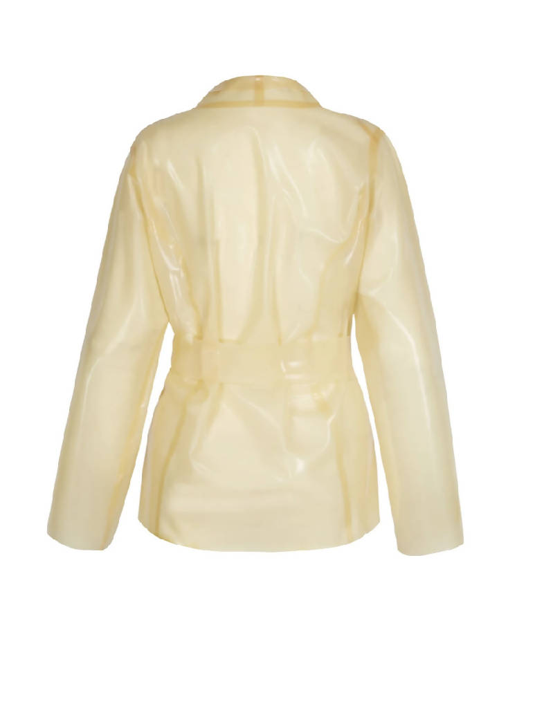 Transparent latex blazer