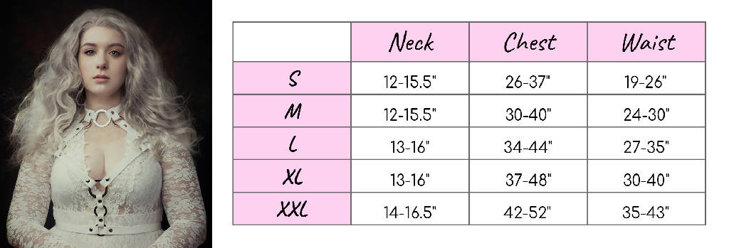 Pink Vegan Leather O Ring Harness